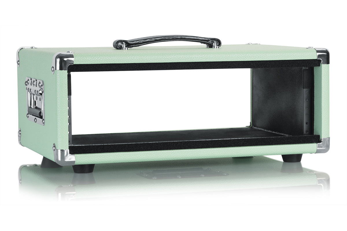 Gator GR-RETRORACK-3SG Vintage Amp Vibe 3U Rack Case - Seafoam Green (Demo Deal)