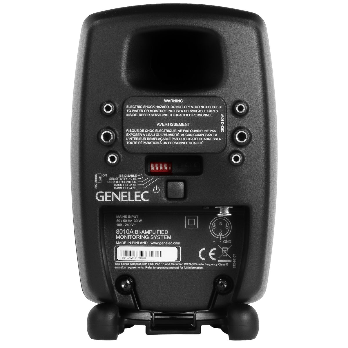 Genelec 8010A 2-Way Active Studio Monitor - Mystic Black, Single