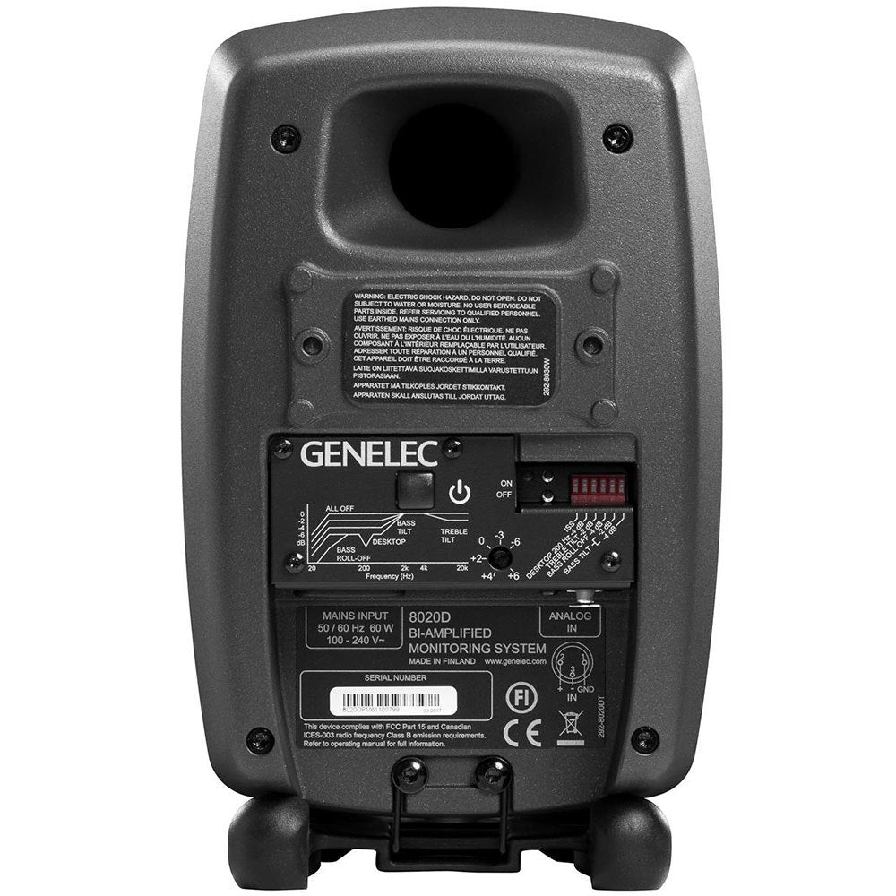 Genelec 8020D 2-Way Active Studio Monitor - Producer Black, Single