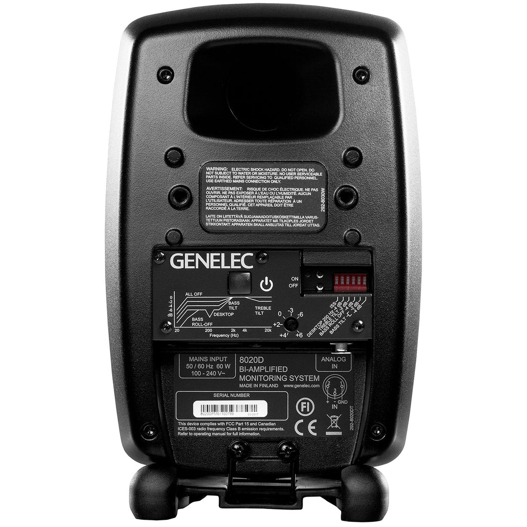 Genelec 8020D 2-Way Active Studio Monitor - Mystic Black, Single