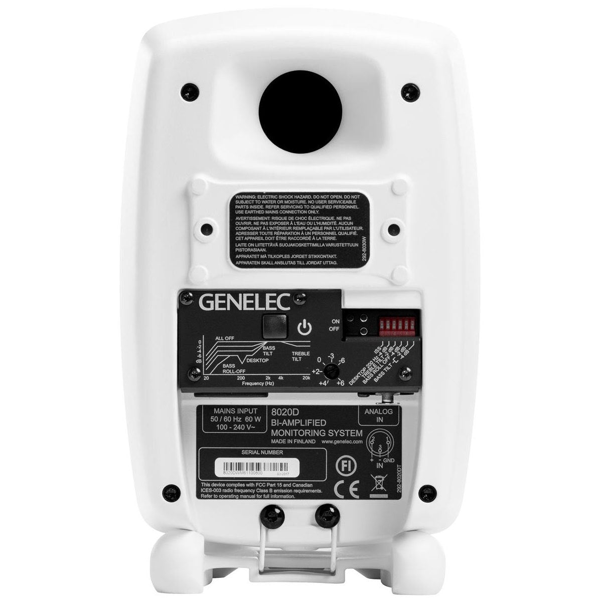 Genelec 8020D 2-Way Active Studio Monitor - White, Single
