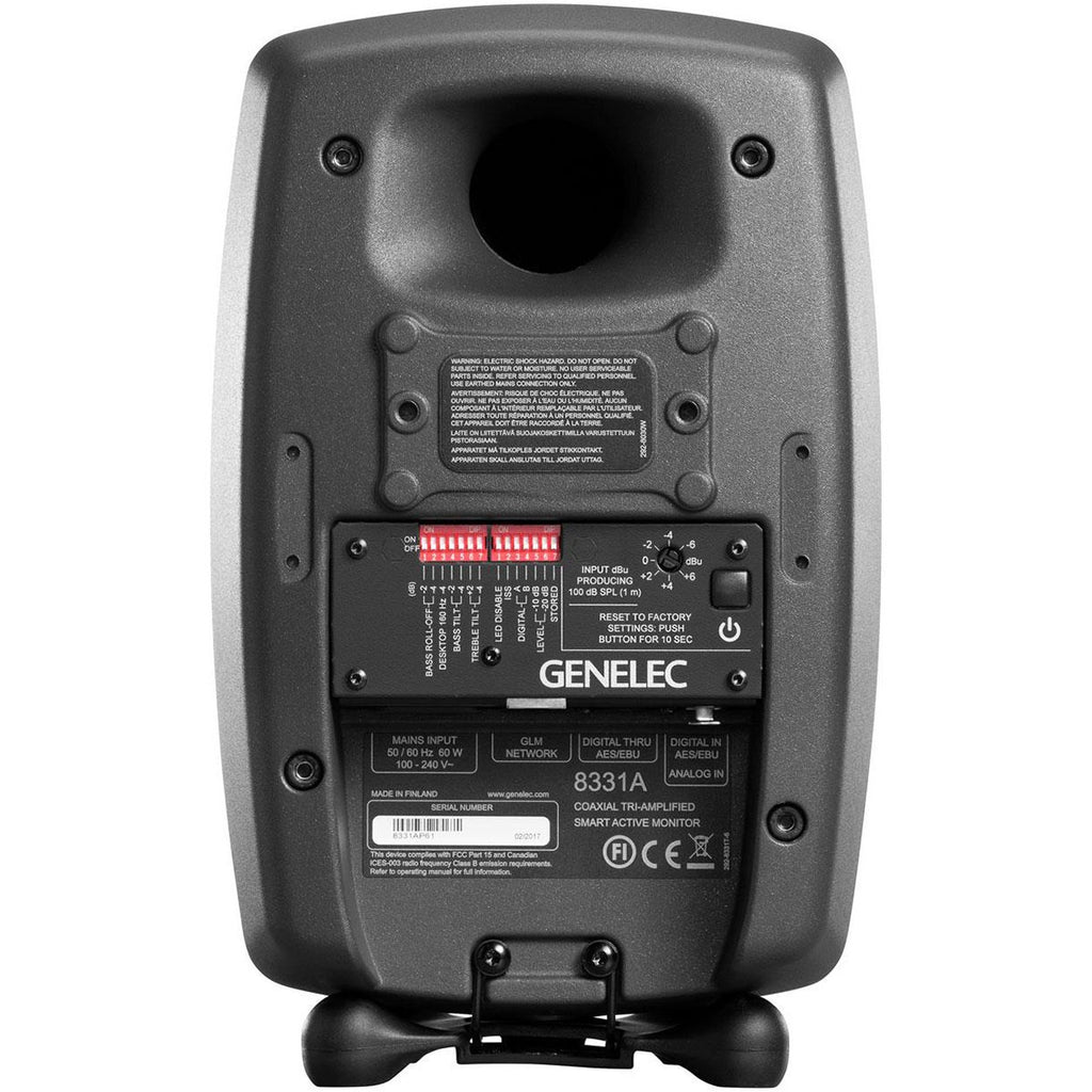 Genelec 8331A 3-Way Compact Active Monitor - Mystic Black, Single