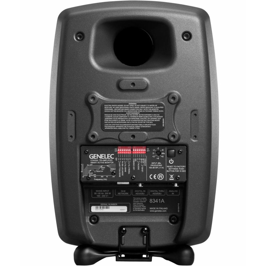 Genelec 8341A 3-Way Compact Active Monitor - Mystic Black, Single
