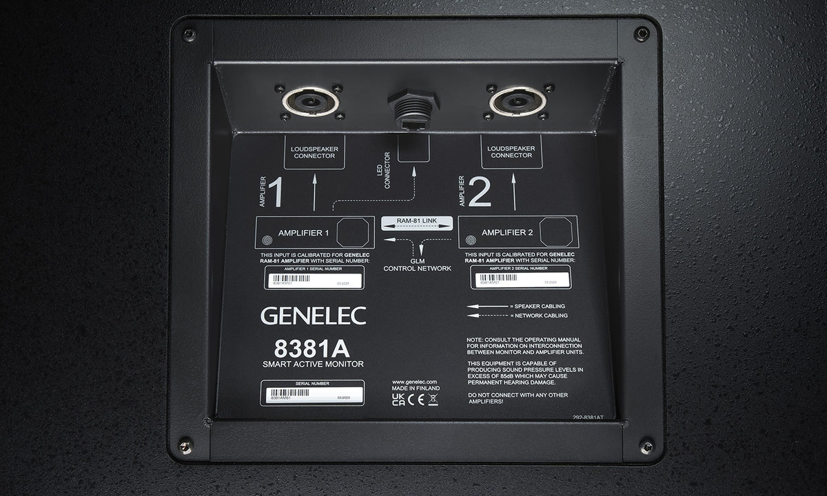 Genelec 8381A SAM Adaptive Point Source Main Monitor - Black, Single