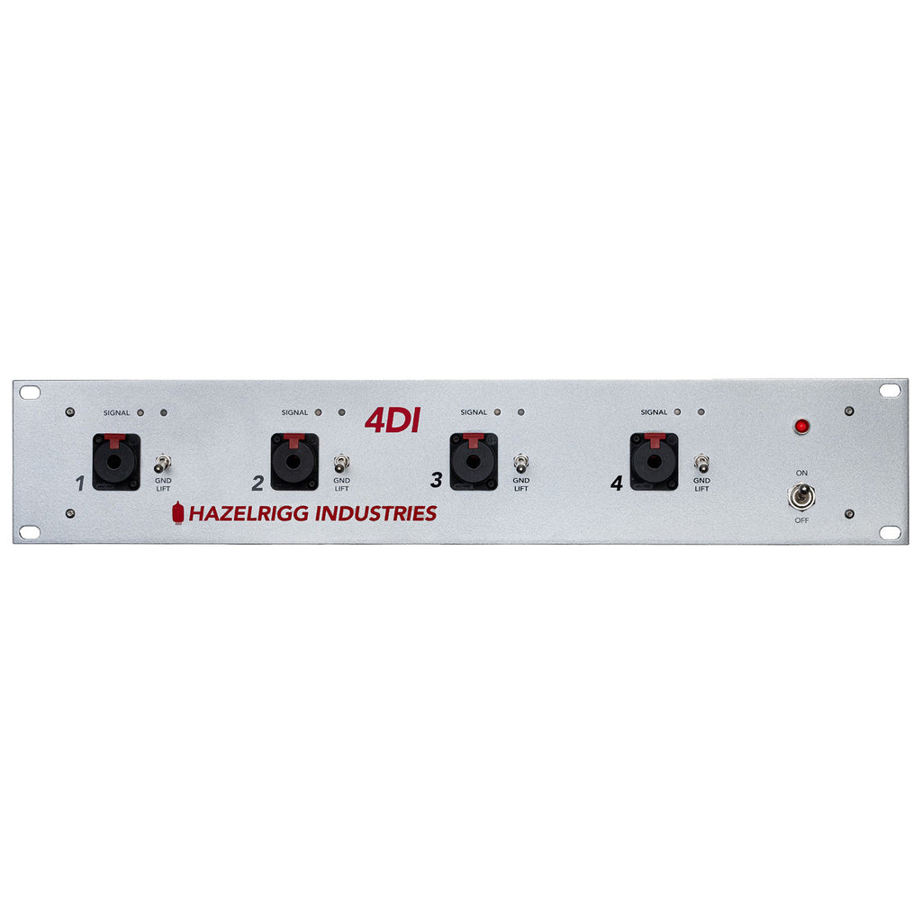 Hazelrigg Industries 4DI Four-Channel Vacuum Tube DI Box - Silver
