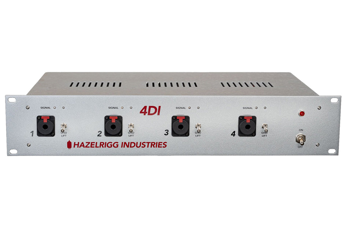 Hazelrigg Industries 4DI Four-Channel Vacuum Tube DI Box - Silver