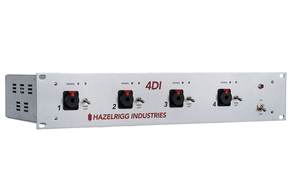 Hazelrigg Industries 4DI Four-Channel Vacuum Tube DI Box - Silver