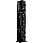 HEDD Tower Mains Extended Powered Studio Monitor - Single, Gloss Black with Black Hardware