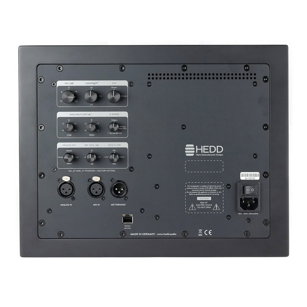 HEDD Type 20 MK2 3-Way Active Studio Monitor with DSP - Single, Left