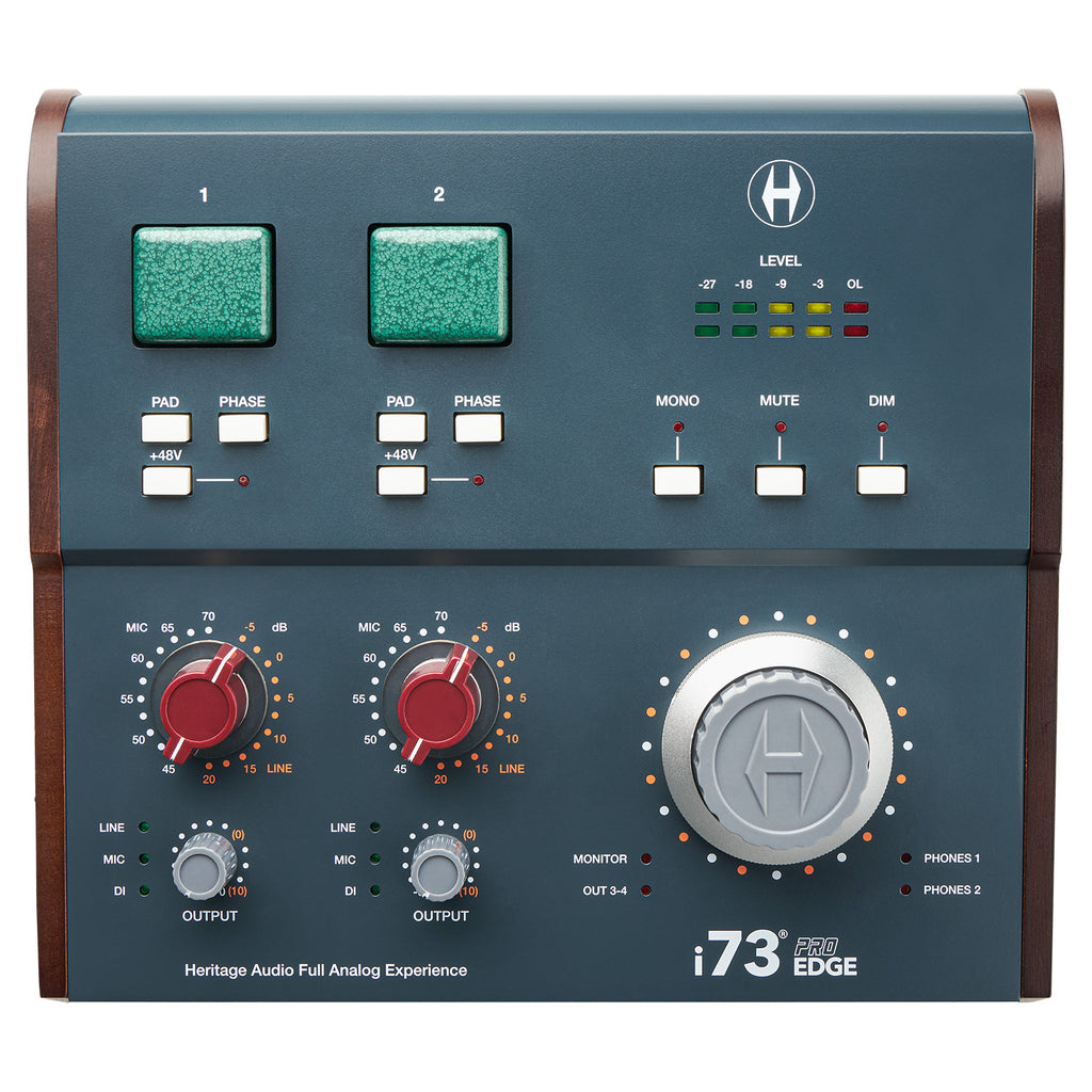 Heritage Audio i73 PRO EDGE 12-in/16-out USB-C Interface Two 73 Preamps