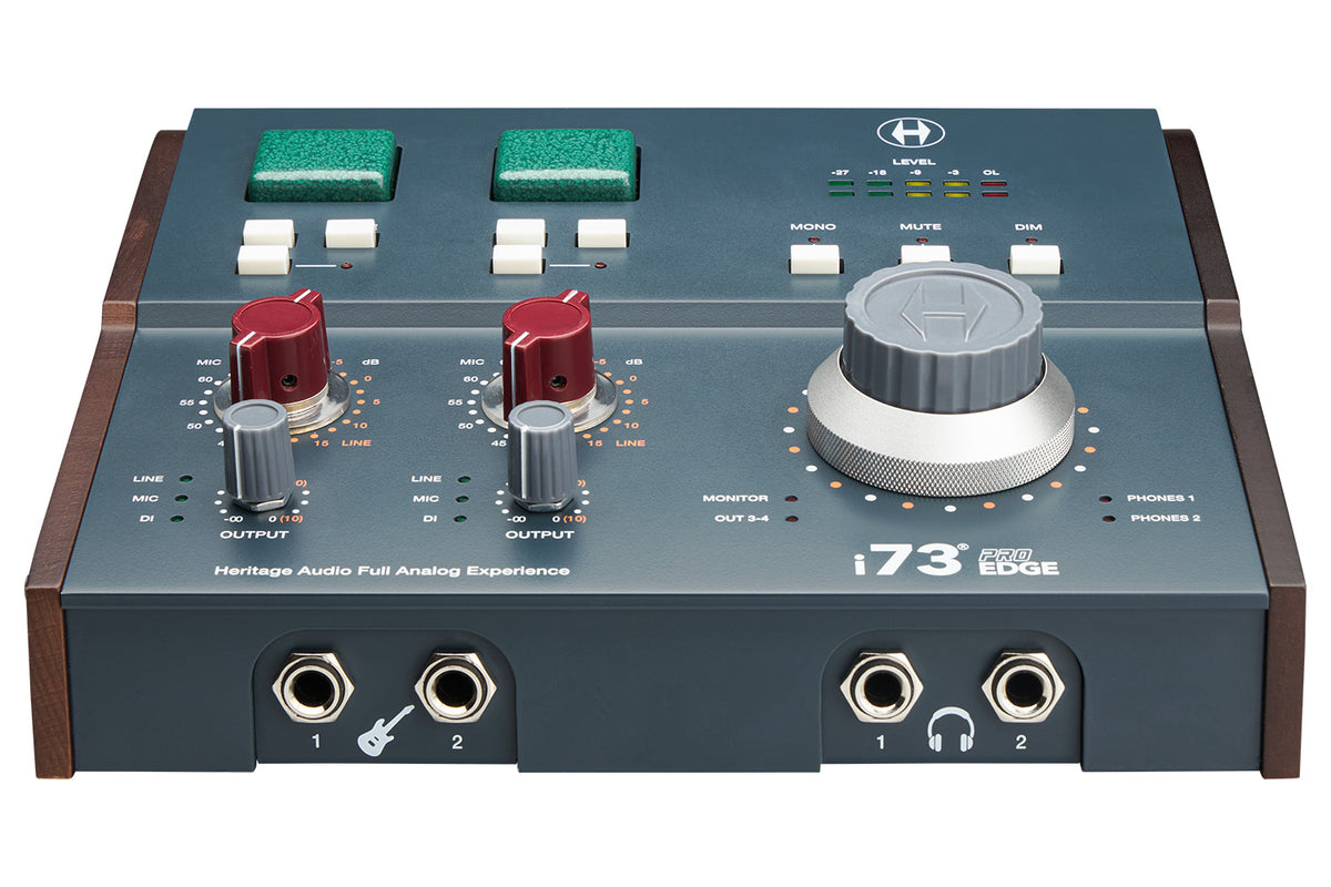 Heritage Audio i73 PRO EDGE 12-in/16-out USB-C Interface Two 73 Preamps