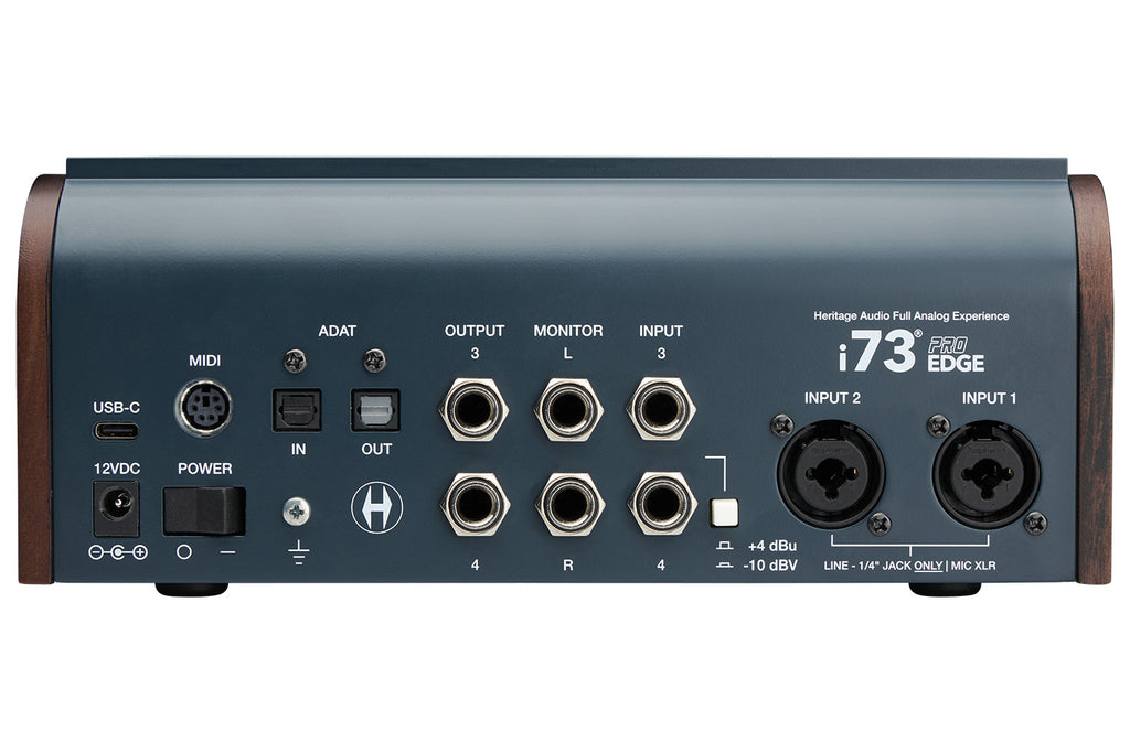 Heritage Audio i73 PRO EDGE 12-in/16-out USB-C Interface Two 73 Preamps