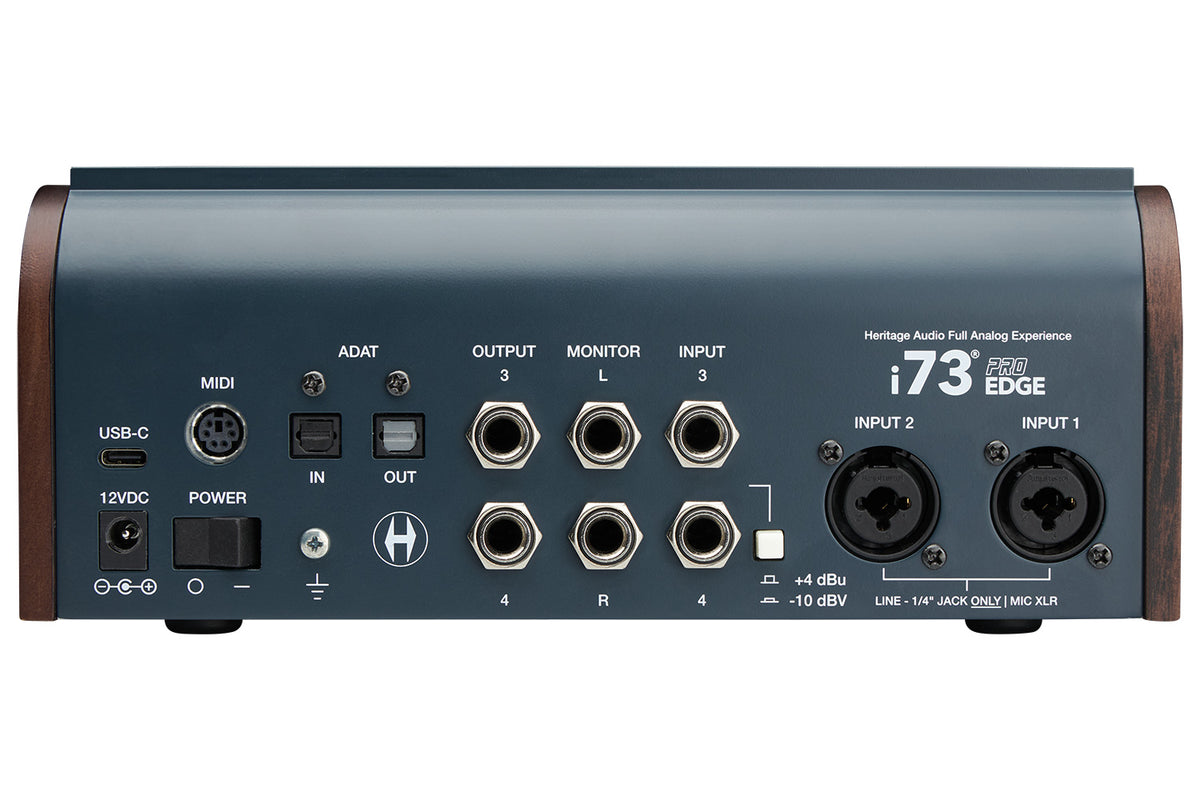 Heritage Audio i73 PRO EDGE 12-in/16-out USB-C Interface Two 73 Preamps