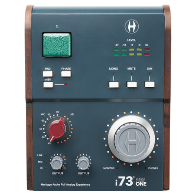 Heritage Audio i73 PRO One 2-in/4-out USB-C Audio Interface with 73 Preamp