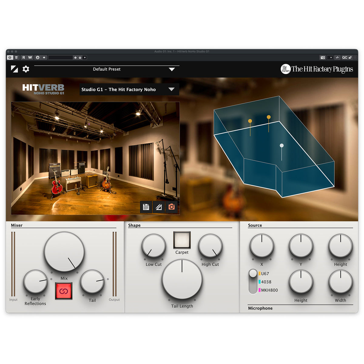 The Hit Factory HitVerb NoHo Studio G1 Convolution Reverb Plug-In - Electronic Delivery