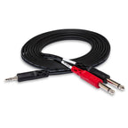 Hosa CMP-159 3.5mm TRS to Dual 1/4" TS Stereo Breakout Y Cable - 10' (Demo Deal)