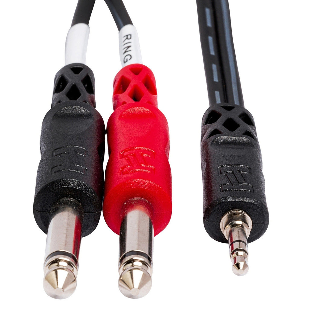 Hosa CMP-159 3.5mm TRS to Dual 1/4" TS Stereo Breakout Y Cable - 10' (Demo Deal)