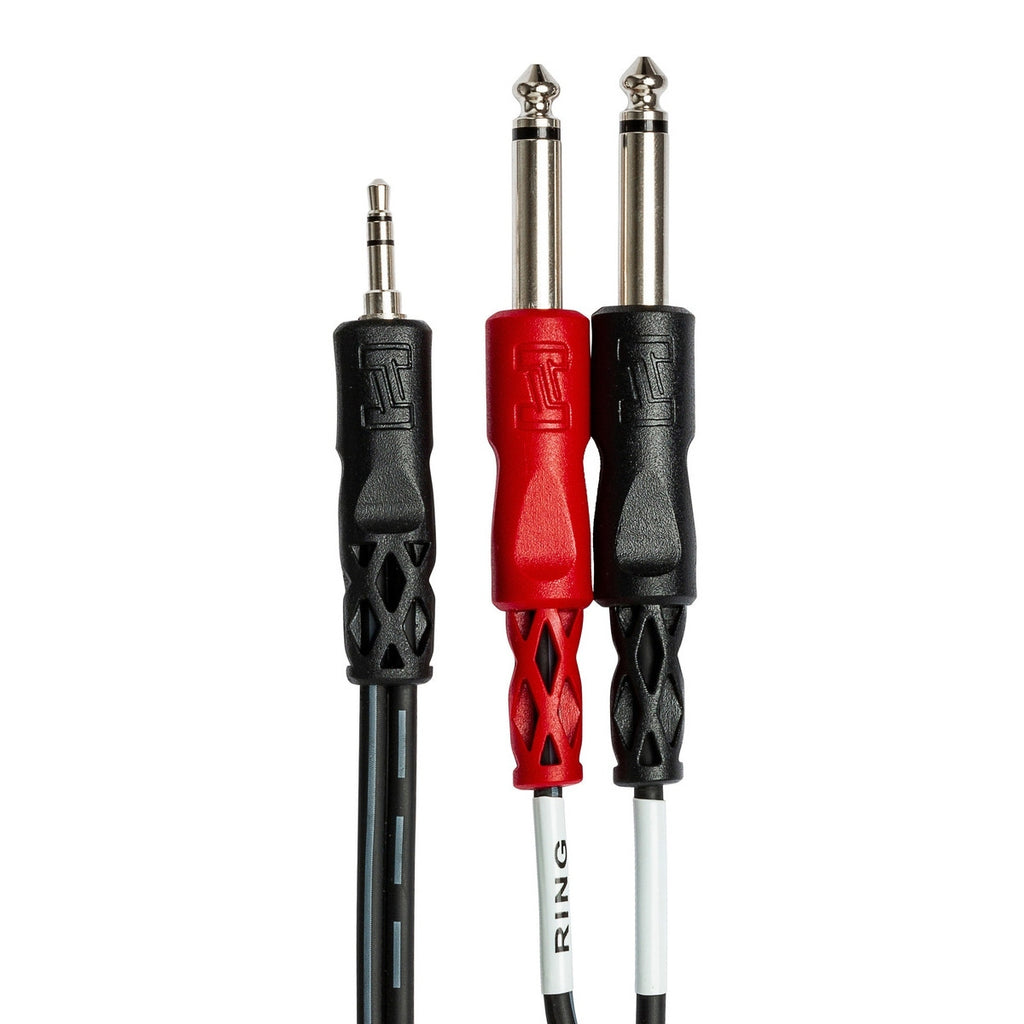 Hosa CMP-159 3.5mm TRS to Dual 1/4" TS Stereo Breakout Y Cable - 10' (Demo Deal)