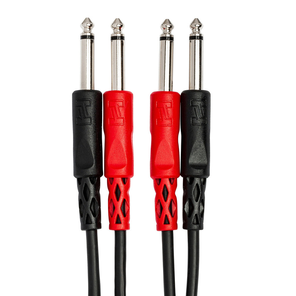 Hosa CPP-201 Dual 1/4" TS Stereo Cable - 3.3'