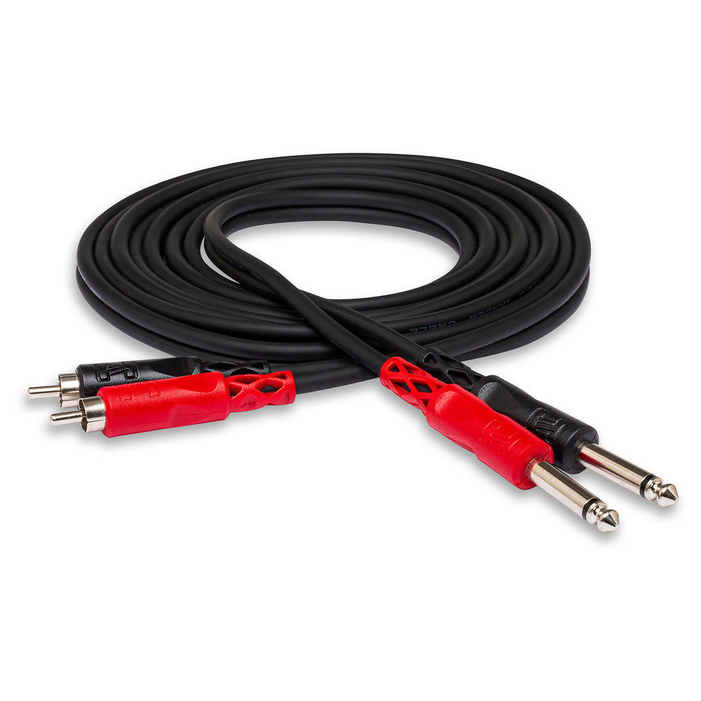 Hosa CPR-203 Dual 1/4" TS to Dual RCA Stereo Cable - 9.8'