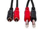 Hosa CPR-203 Dual 1/4" TS to Dual RCA Stereo Cable - 9.8'