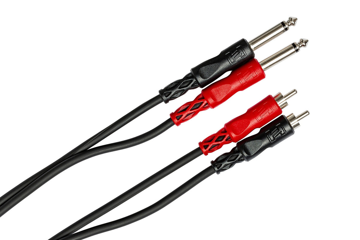 Hosa CPR-203 Dual 1/4" TS to Dual RCA Stereo Cable - 9.8'
