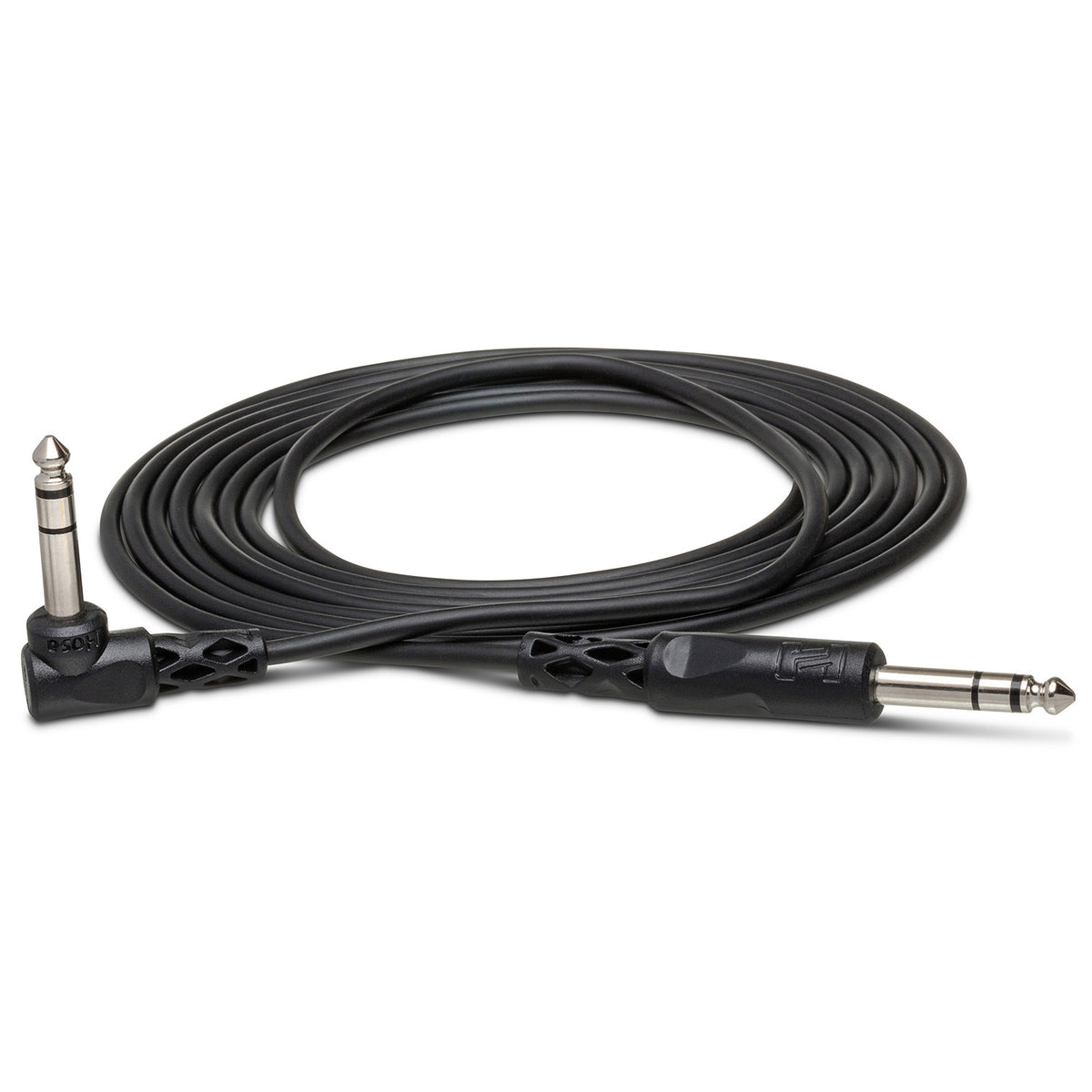 Hosa CSS-110R 1/4" TRS Straight to Right-Angle Balanced Cable - 10'
