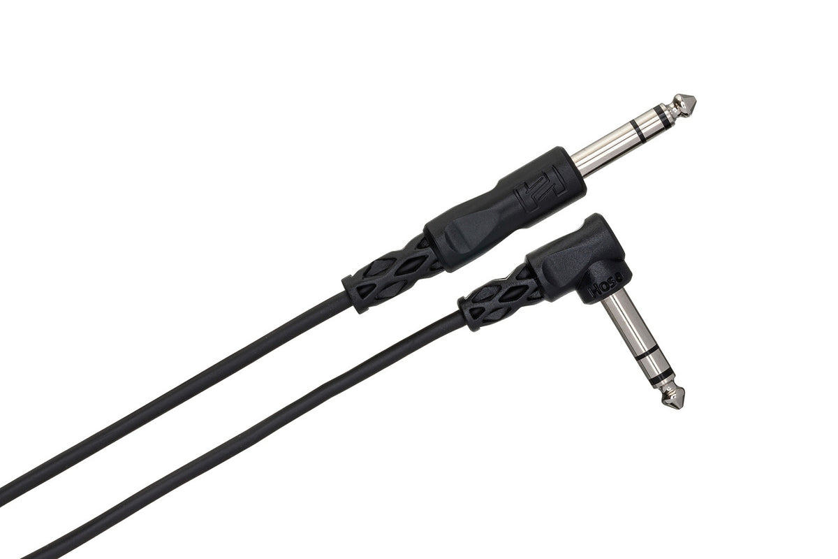 Hosa CSS-103R 1/4" TRS Straight to Right-Angle Balanced Cable - 3'
