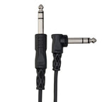 Hosa CSS-110R 1/4" TRS Straight to Right-Angle Balanced Cable - 10'