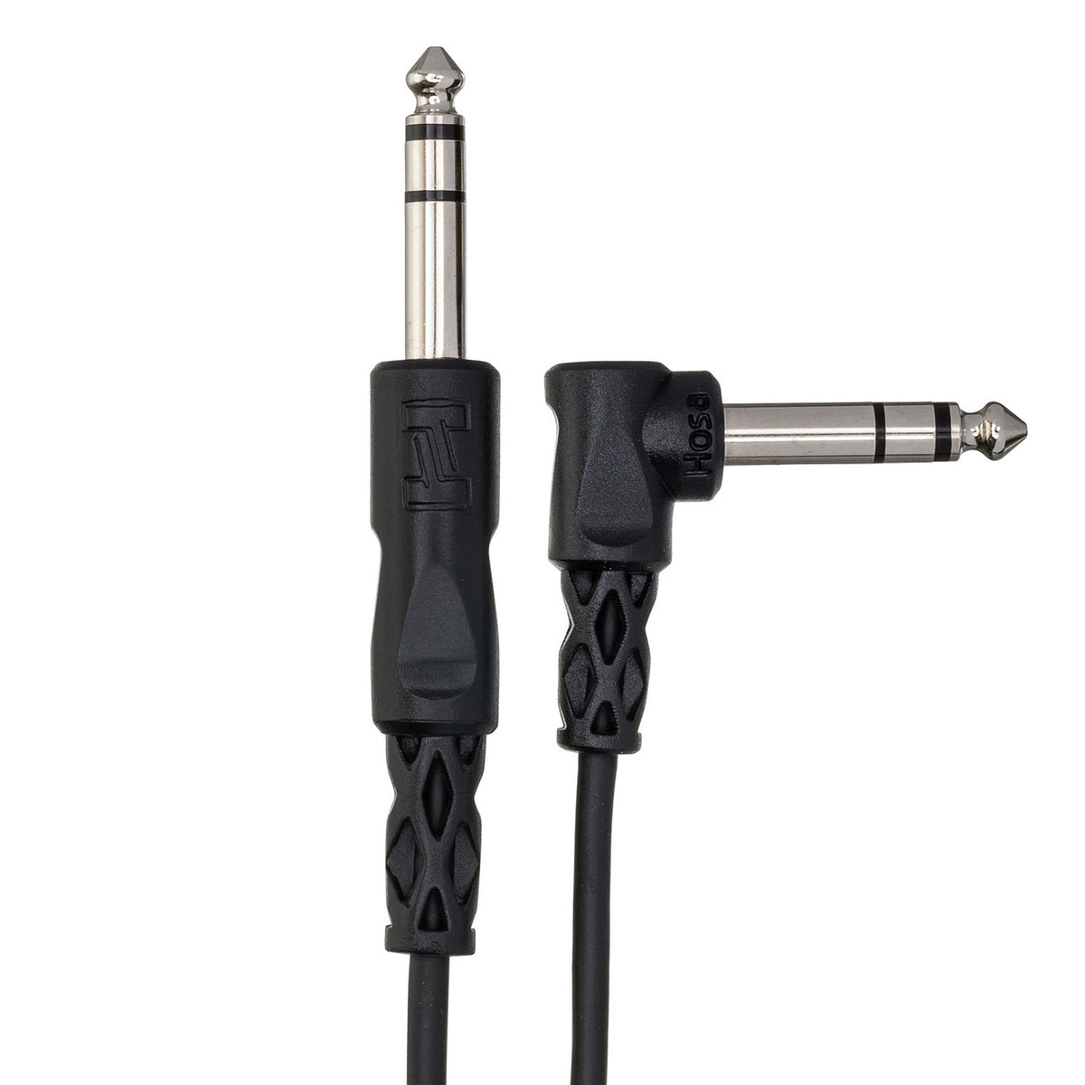 Hosa CSS-110R 1/4" TRS Straight to Right-Angle Balanced Cable - 10'