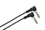 Hosa CSS-103RR 1/4" TRS Right-Angle to Right-Angle Balanced Cable - 3'