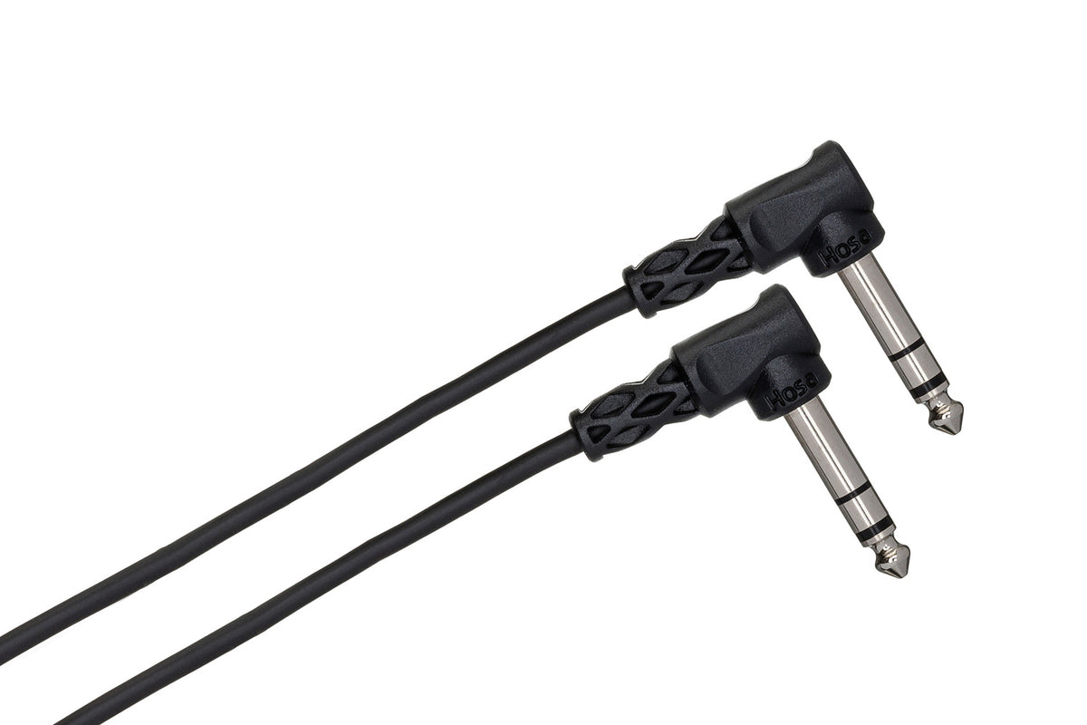 Hosa CSS-103RR 1/4" TRS Right-Angle to Right-Angle Balanced Cable - 3'