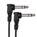 Hosa CSS-103RR 1/4" TRS Right-Angle to Right-Angle Balanced Cable - 3'