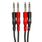 Hosa CSS-201 Dual 1/4" TRS Stereo Cable - 3.3'