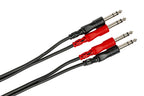 Hosa CSS-201 Dual 1/4" TRS Stereo Cable - 3.3'
