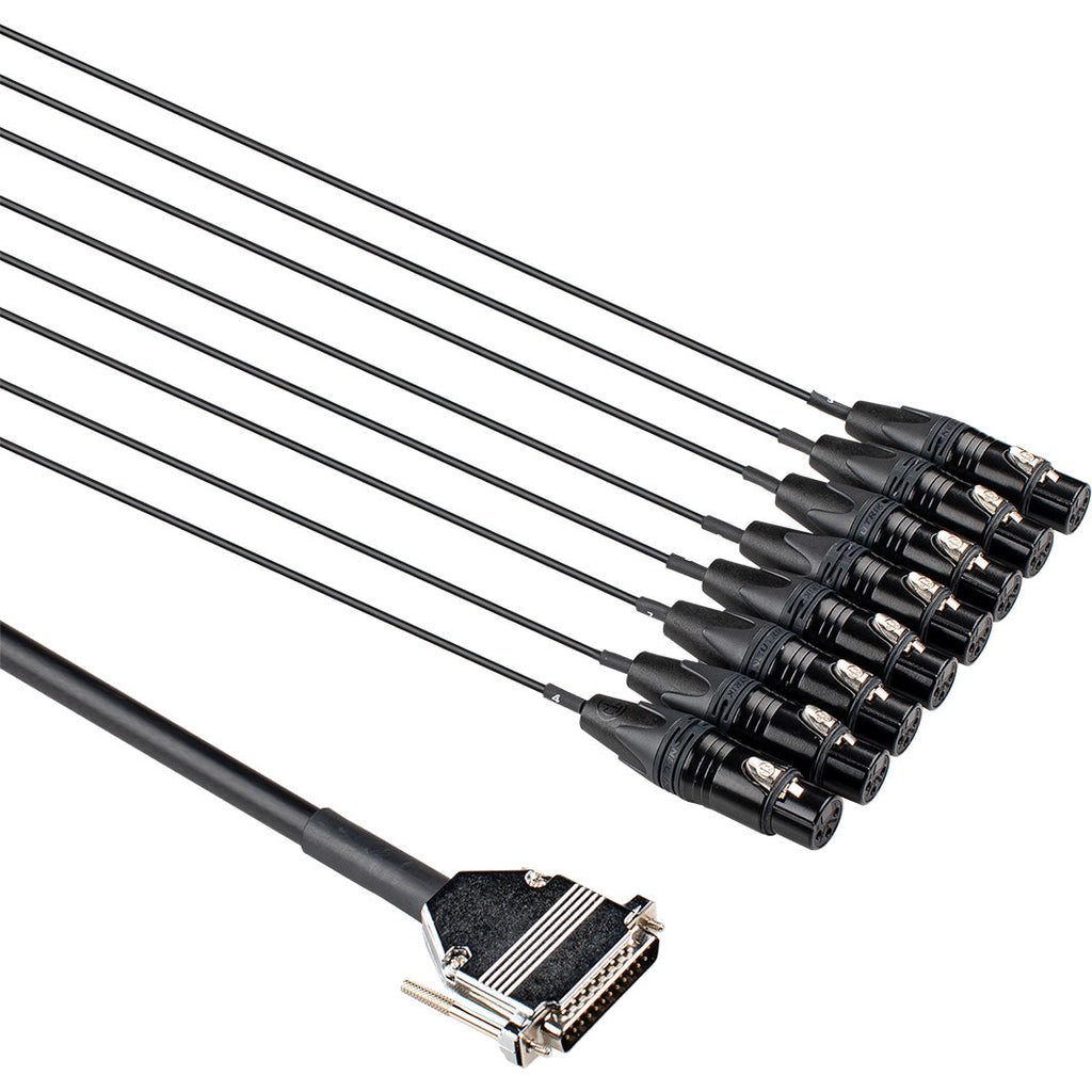 Hosa EDGE DB25 to XLRF Cable Snake - 4m