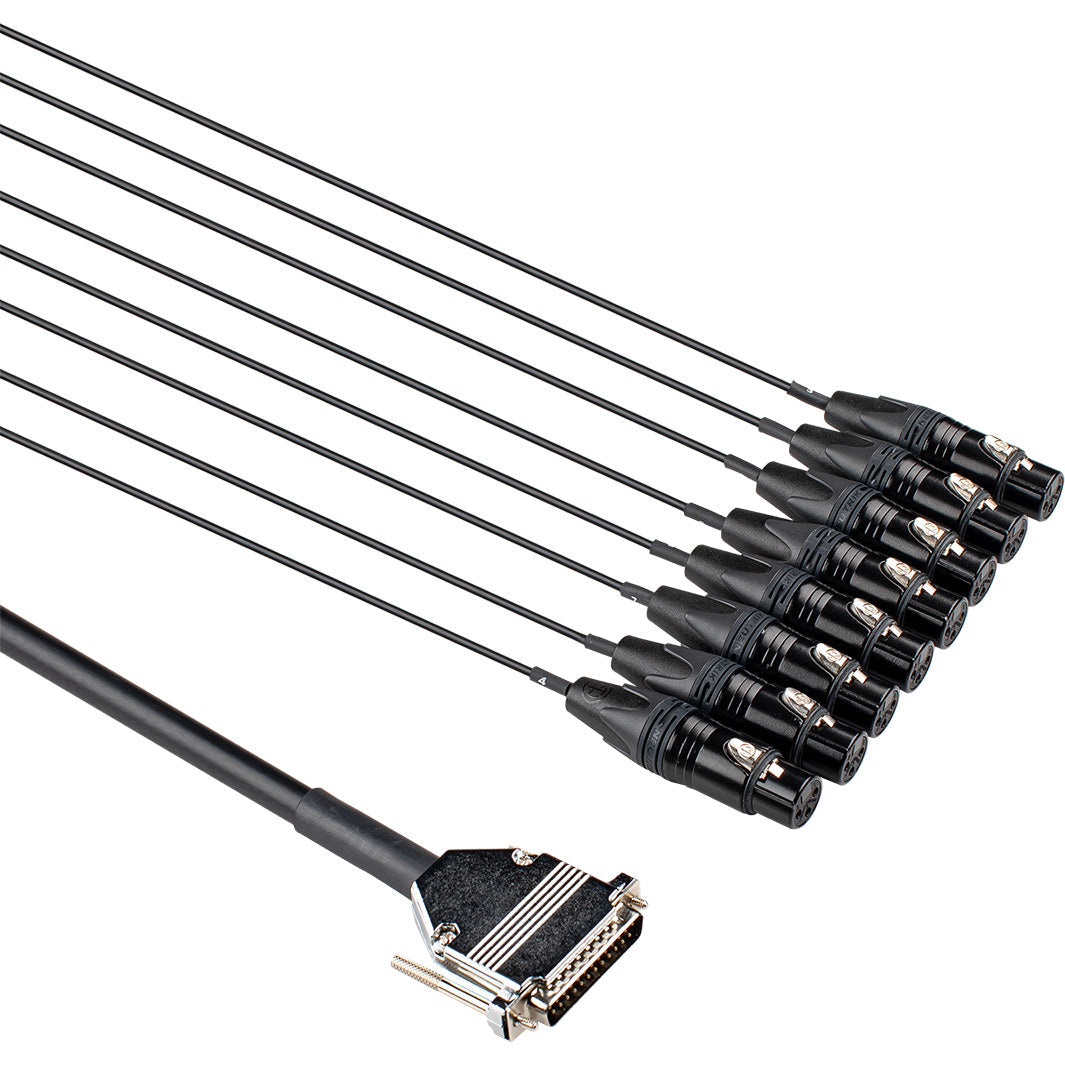 Hosa EDGE DB25 to XLRF Cable Snake - 4m