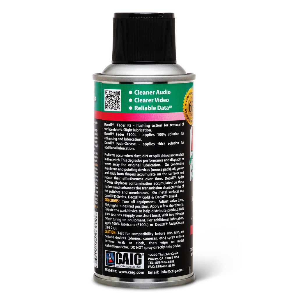 Hosa F5S-H6 CAIG DeoxIT FaderLube 5% Spray - 5 oz