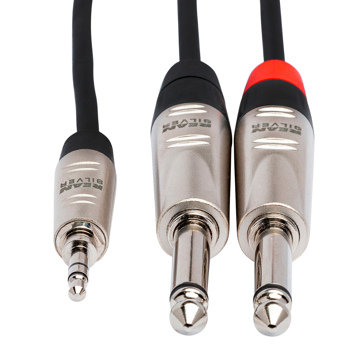 Hosa HMP-010Y REAN 3.5 mm TRS to Dual 1/4" TS Professional Stereo Breakout Cable - 10'