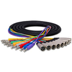 Hosa STX-802M 1/4" TRS to XLR3M Balanced Cable Snake - 6.6'