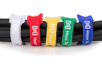Hosa WTI-508 Hook and Loop Cable Tie - Multi Color, 50-Pack