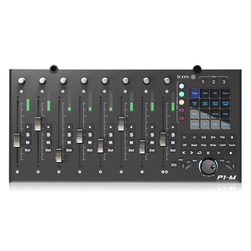 iCon Pro Audio P1-M DAW Control Surface Bundle with D4T Display