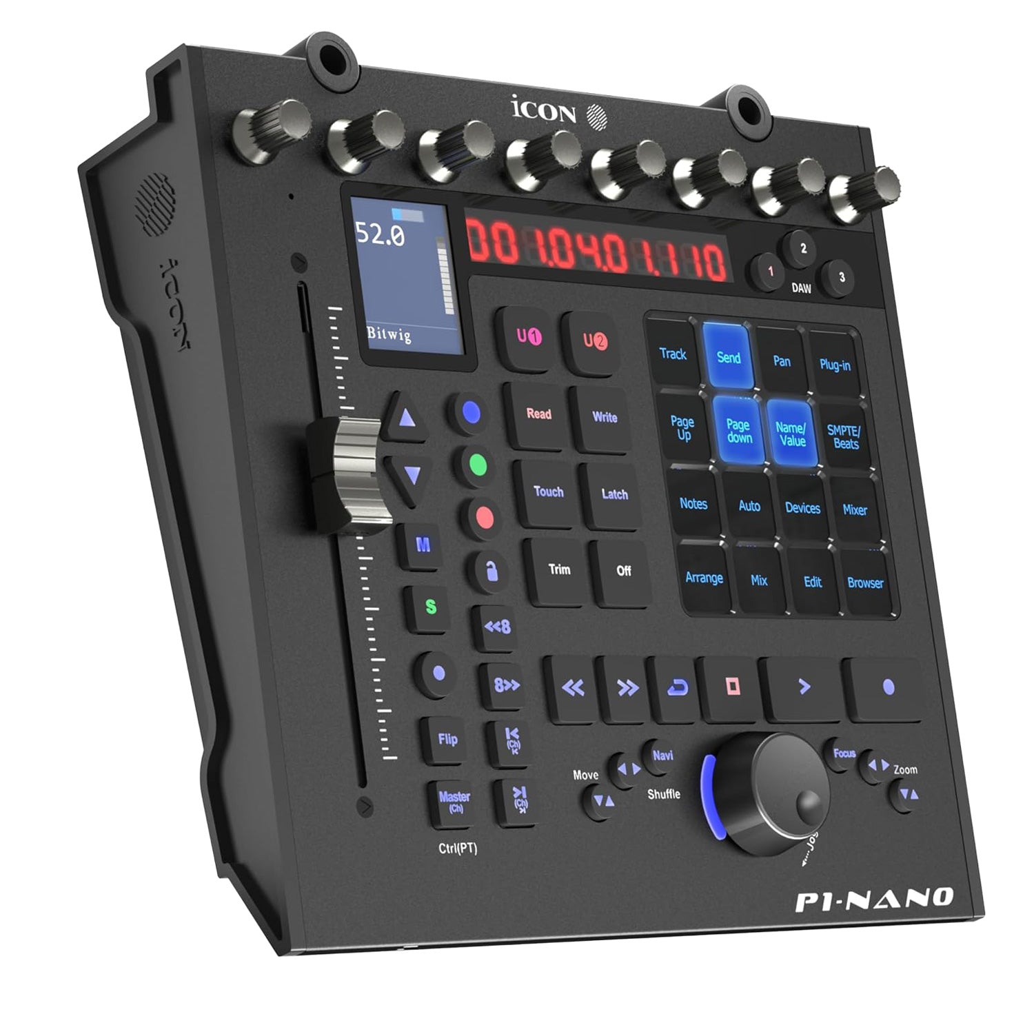iCon Pro Audio P1-Nano Compact DAW Control Surface Bundle with D5