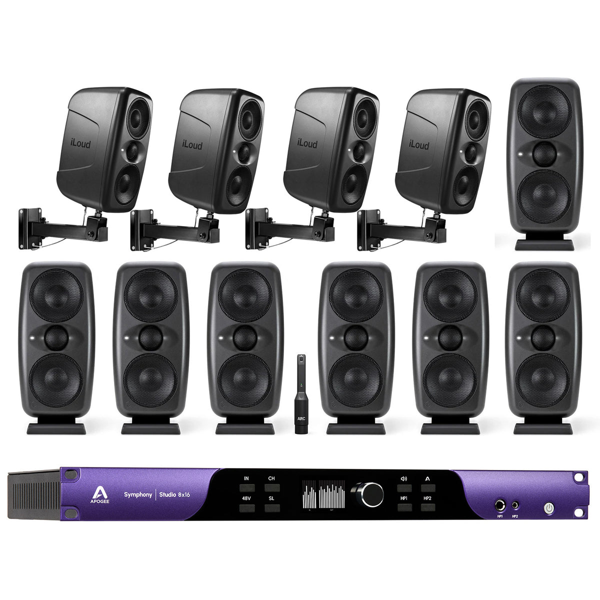 IK Multimedia iLoud MTM MKII Immersive Bundle with Apogee Symphony Studio 8x16 Interface