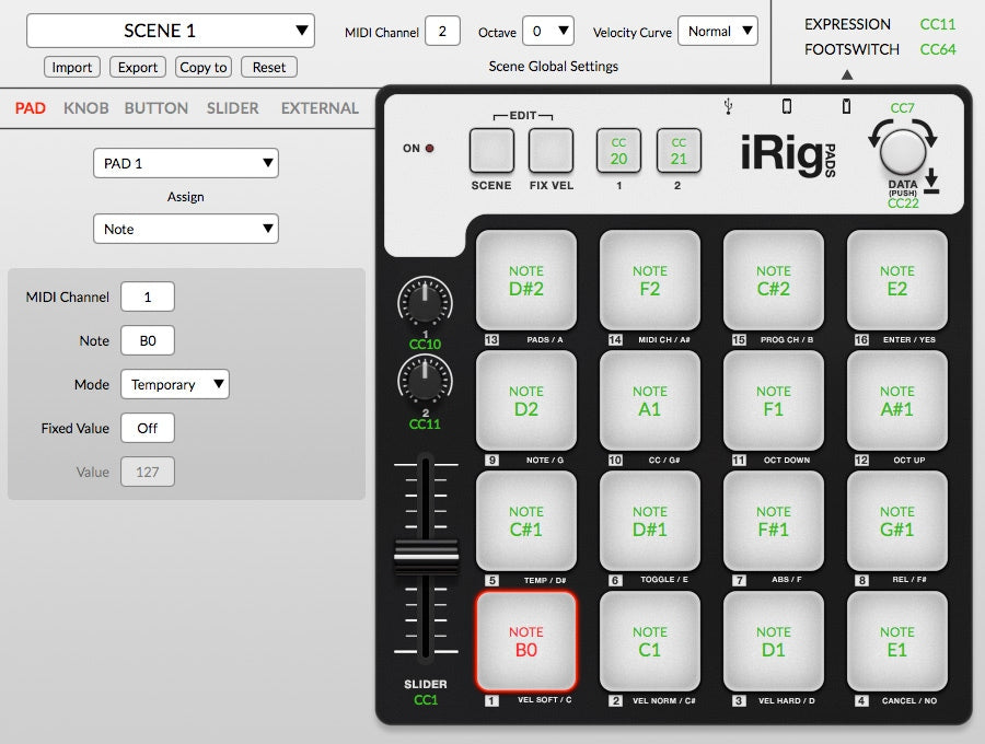 IK Multimedia iRig Pads MIDI Controller