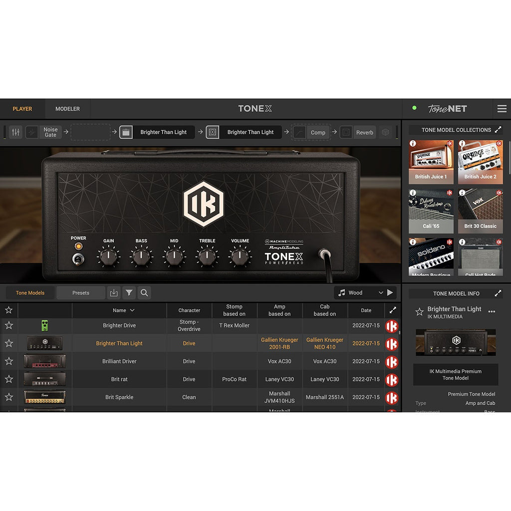 IK Multimedia TONEX Amp/Cab/Pedal Modeling Software - Elec Del