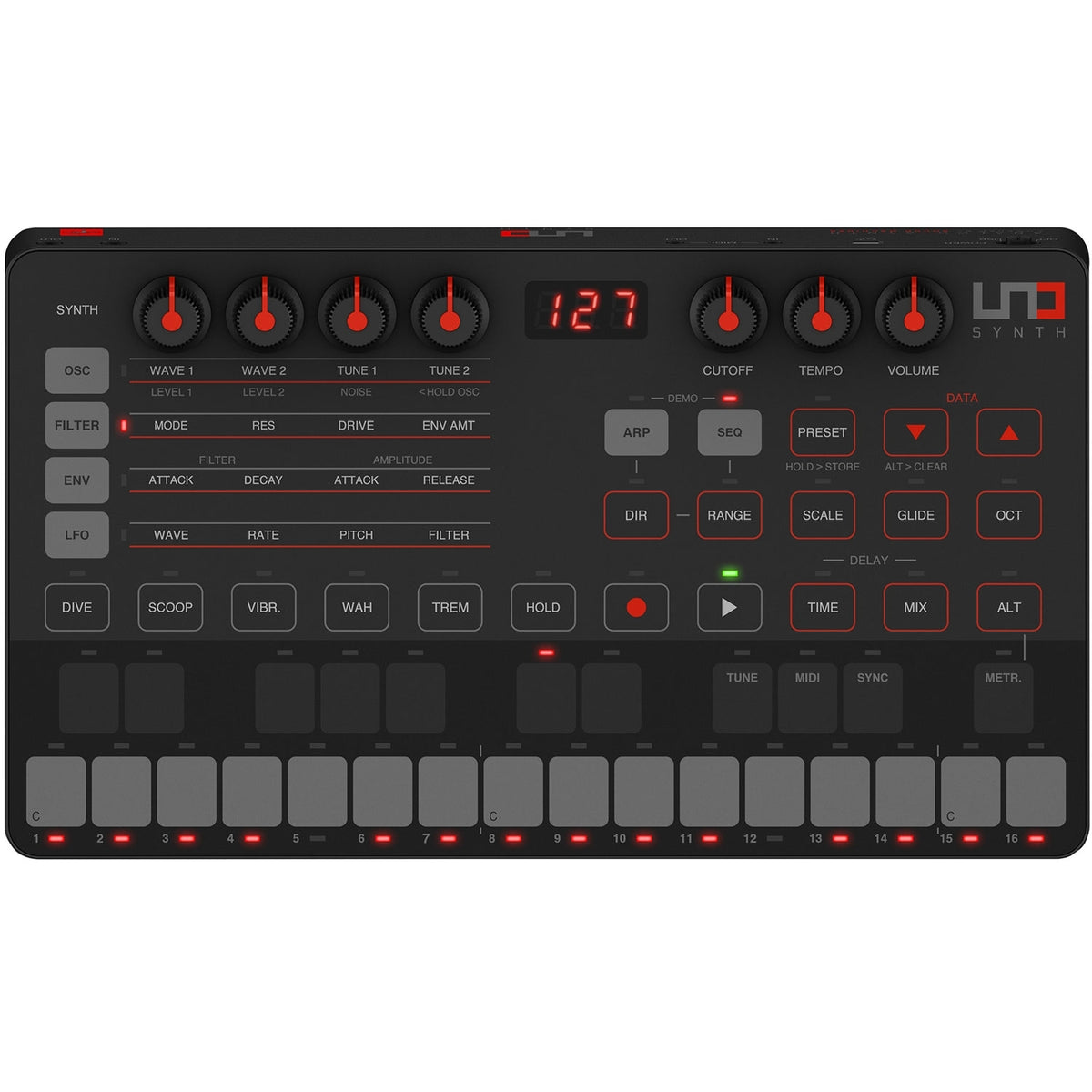 IK Multimedia Uno Synth Analog Synthesizer (Demo Deal)