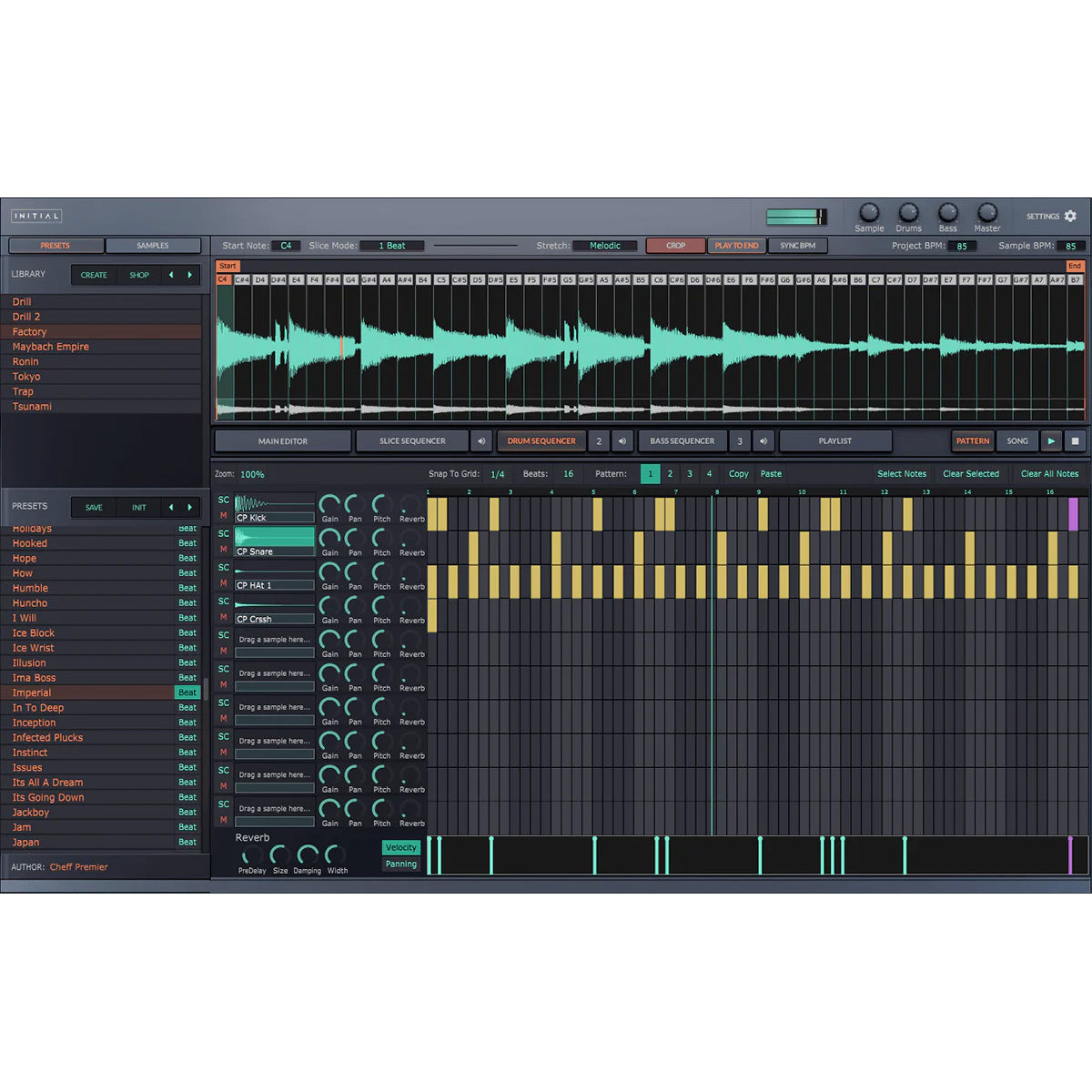 Initial Audio Slice Loop Slicer/Sampler Virtual Instrument - Electronic Delivery