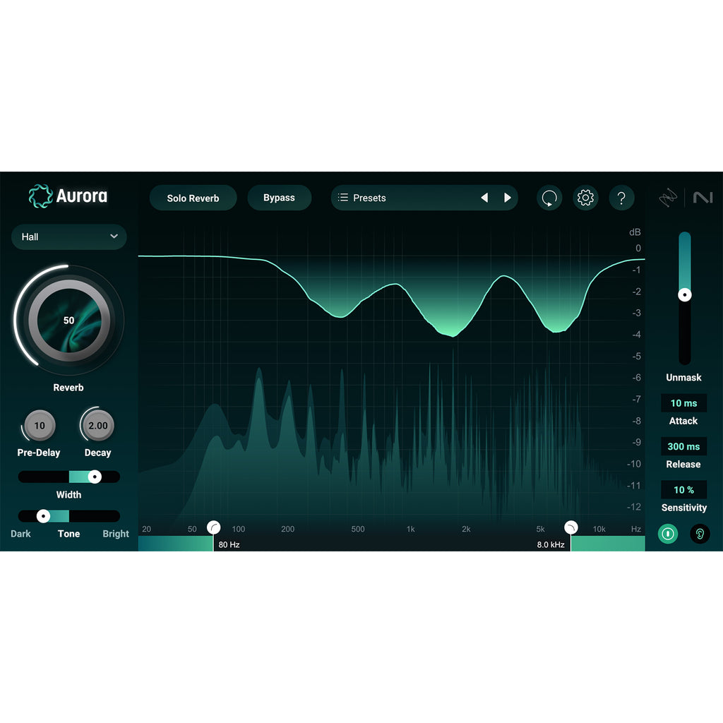 iZotope Aurora Intelligent Reverb Plug-in - Electronic Delivery
