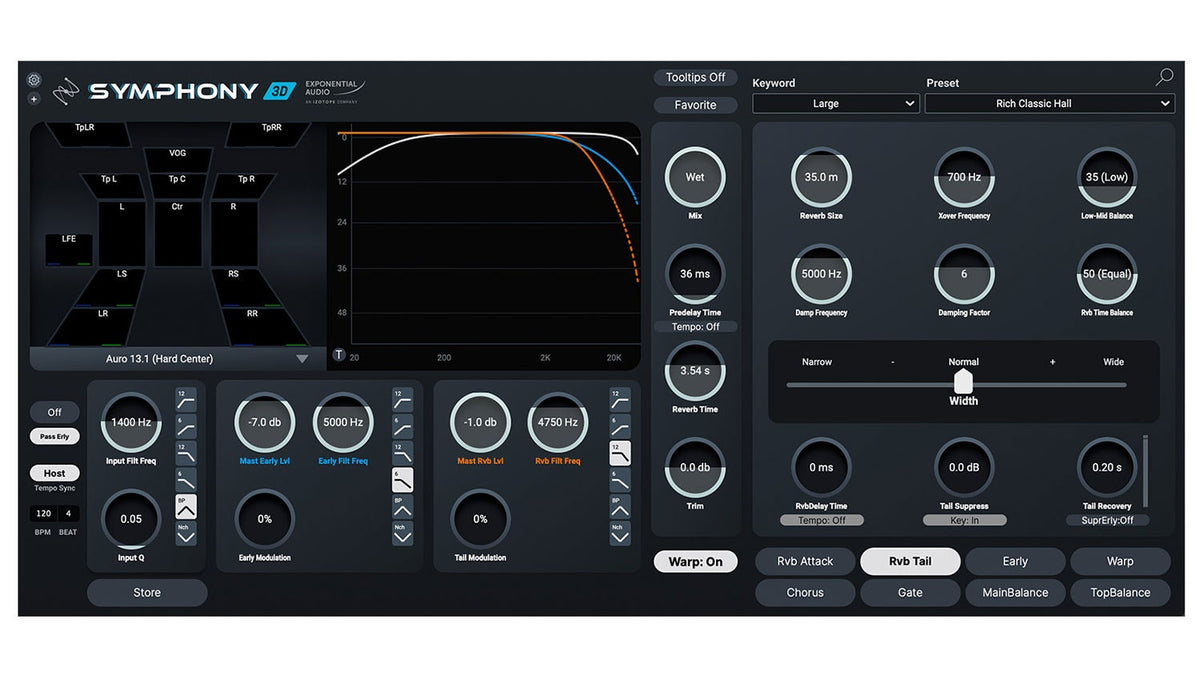 iZotope Symphony 3D Reverb Plug-in - Electronic Delivery